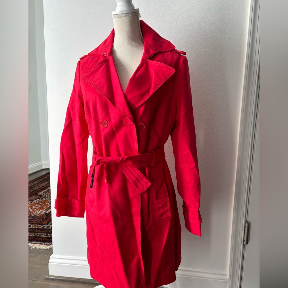 Kenar Red Trench Coat